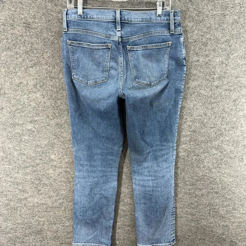 J. Crew Jeans Women 27 Blue Denim Medium Wash Slim Boyfriend Pockets MId Rise